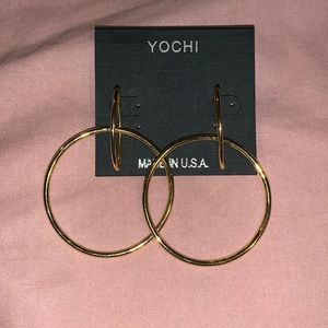 Yochi earrings✨New✨ made in USA gold tone